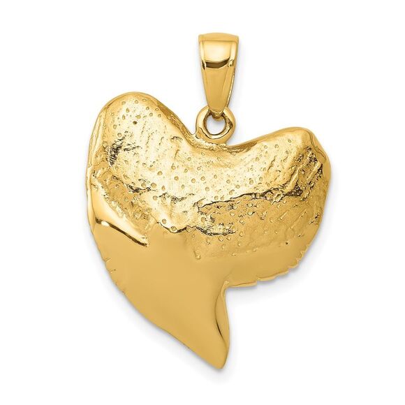 Black Bow Jewelry Co. Other - 14k Yellow Gold 3D Shark Tooth Pendant